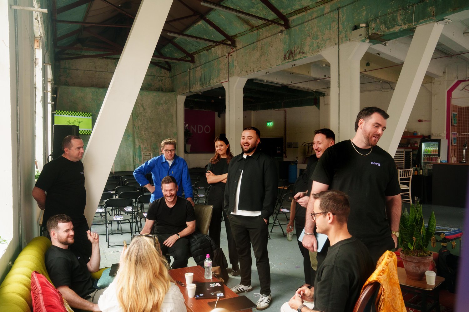 Leading a Nory team session at an event